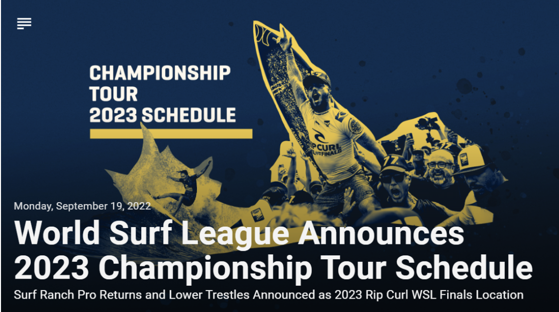 Welcome To The 2023 WSL Championship Tour | World Surf League