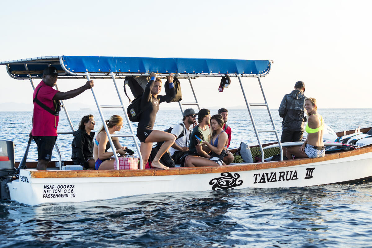 Athlete boat in Fiji