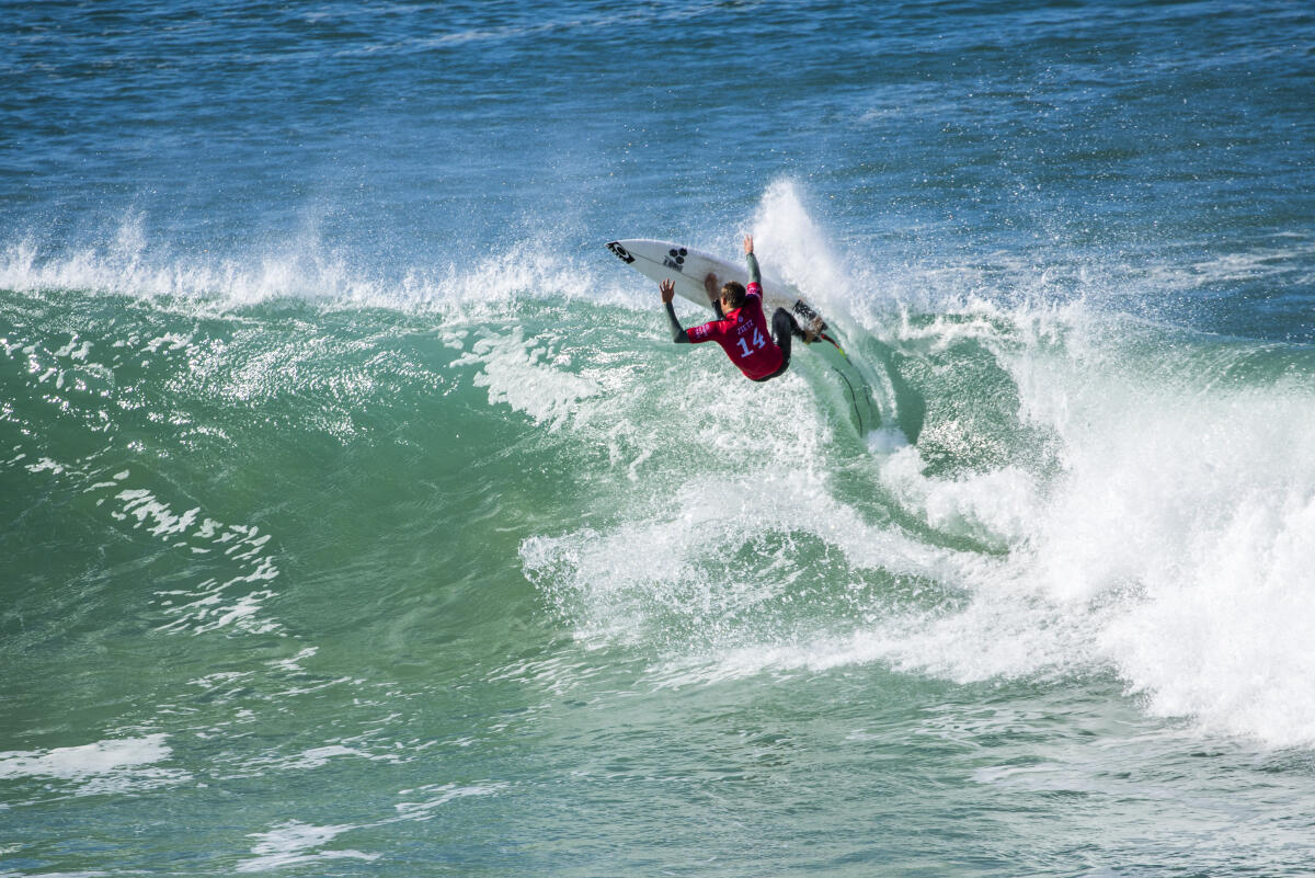 Sebastian Zietz of Hawaii placed equal 25th Round at the Corona Open J-Bay after his elimination from the event by Leonardo Fioravanti from Italy at Supertubes, Jeffreys Bay, South Africa.