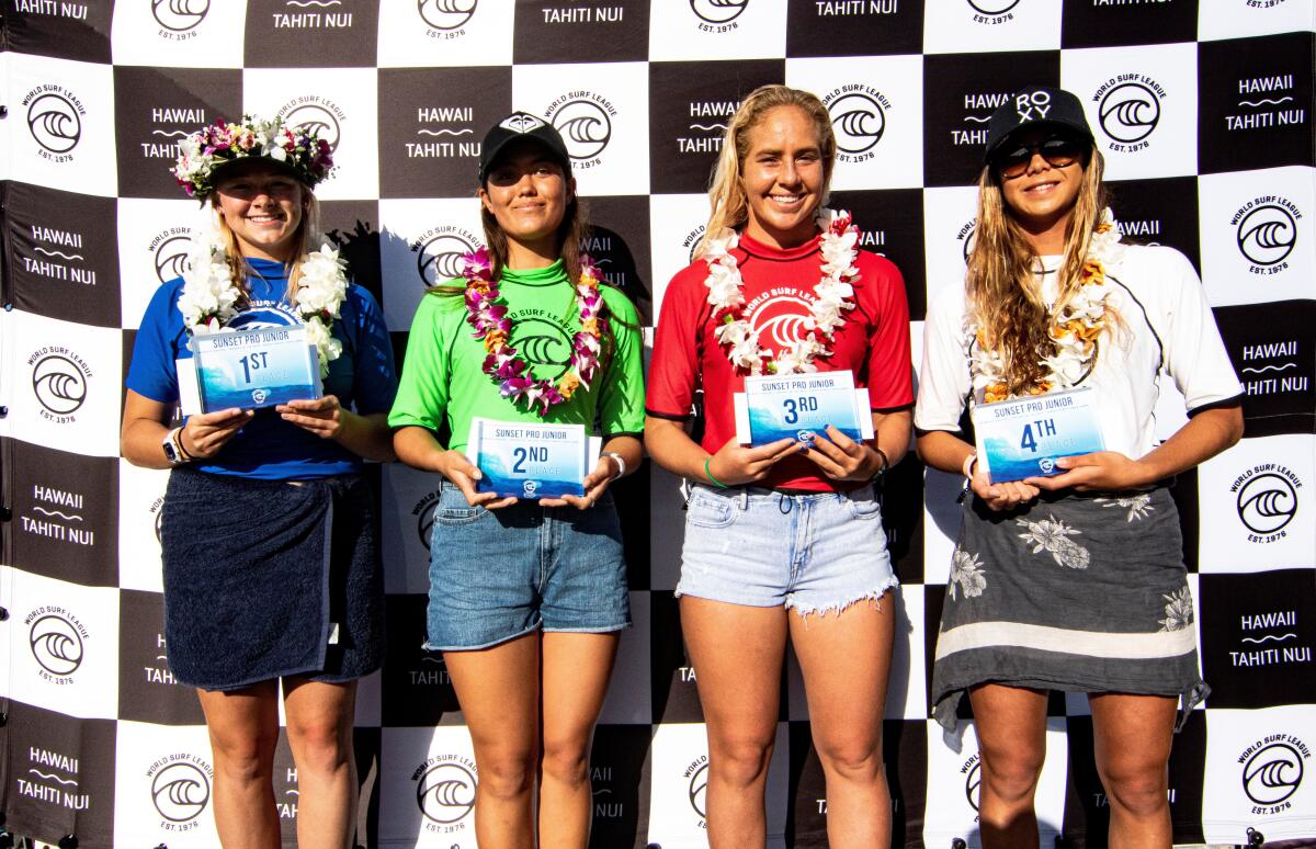 Finalists at the 2020 Sunset Pro Junior