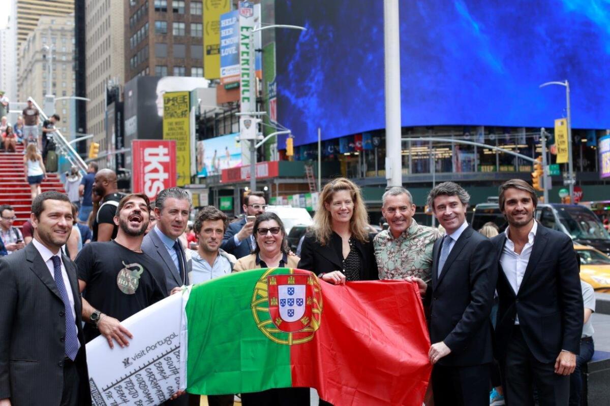 Rodrigo Koxa na Times Square, em Nova York