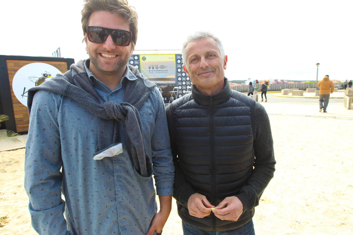 Jean Luc Arrasus (French Surfing Federation) and Cheyne Bradburn (WSL)