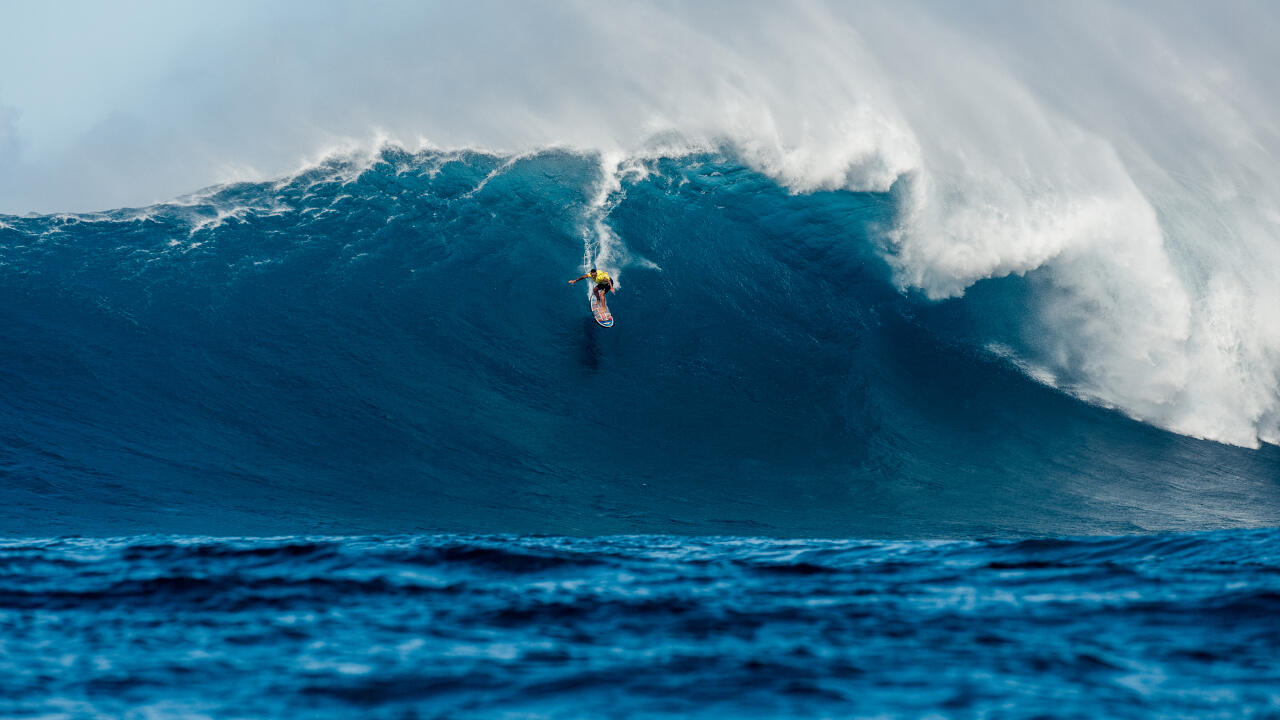 Big swell at Pe'ahi (Jaws) Maui. The stars aligned on December 31st 2019  with a