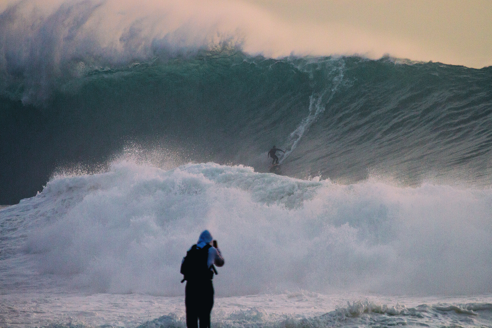 Hugo Vau at Nazare 2016 TAG Heuer Biggest Wave World Surf League