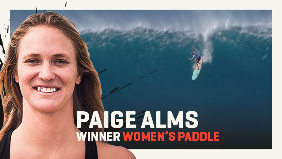 2020 Women s Paddle Nominee Paige Alms at Jaws World Surf League