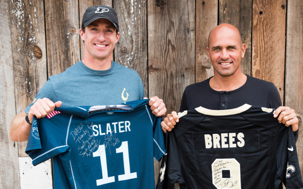 Drew Brees and Kelly Slater