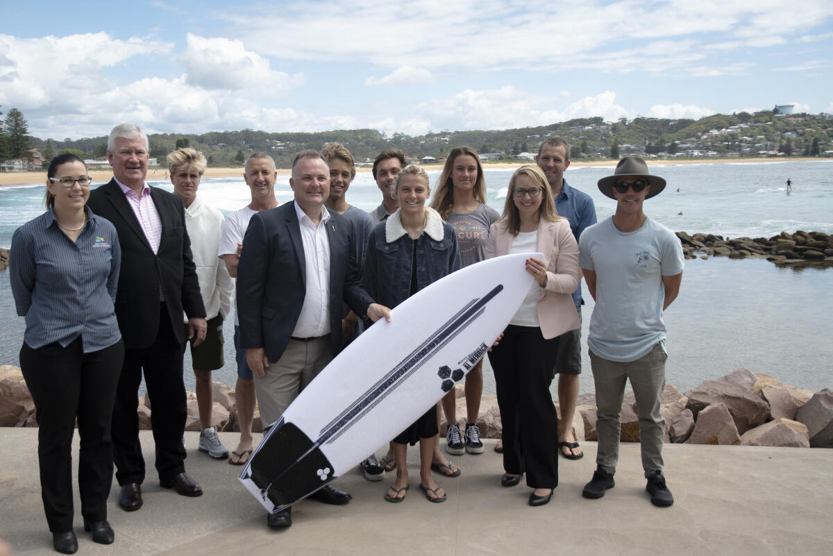 Key stake holders at the launch of the 2019 Vissla Central Coast Pro