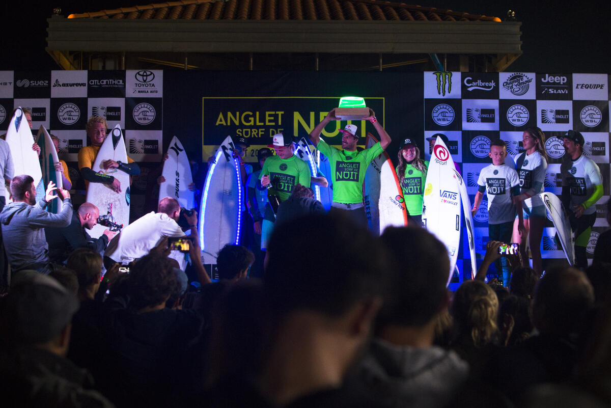Podium of the Anglet Surf De Nuit