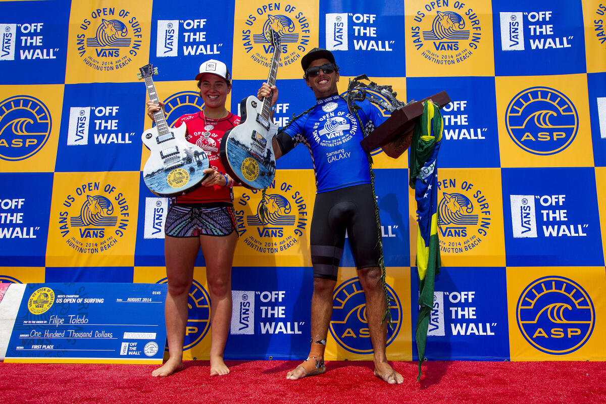 Winners of the 2014 Vans U.S. Open of Surfing