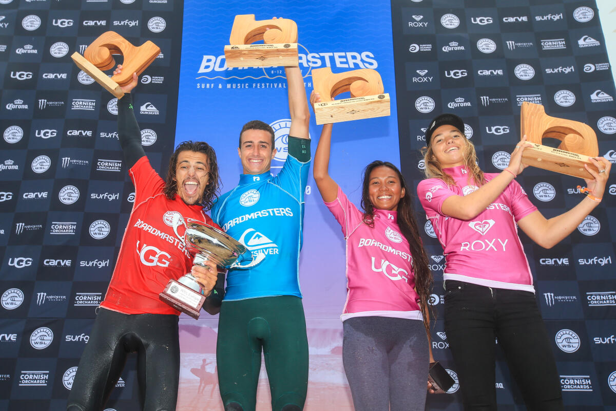 Winners of the 2018 Boardmasters Surfing Events