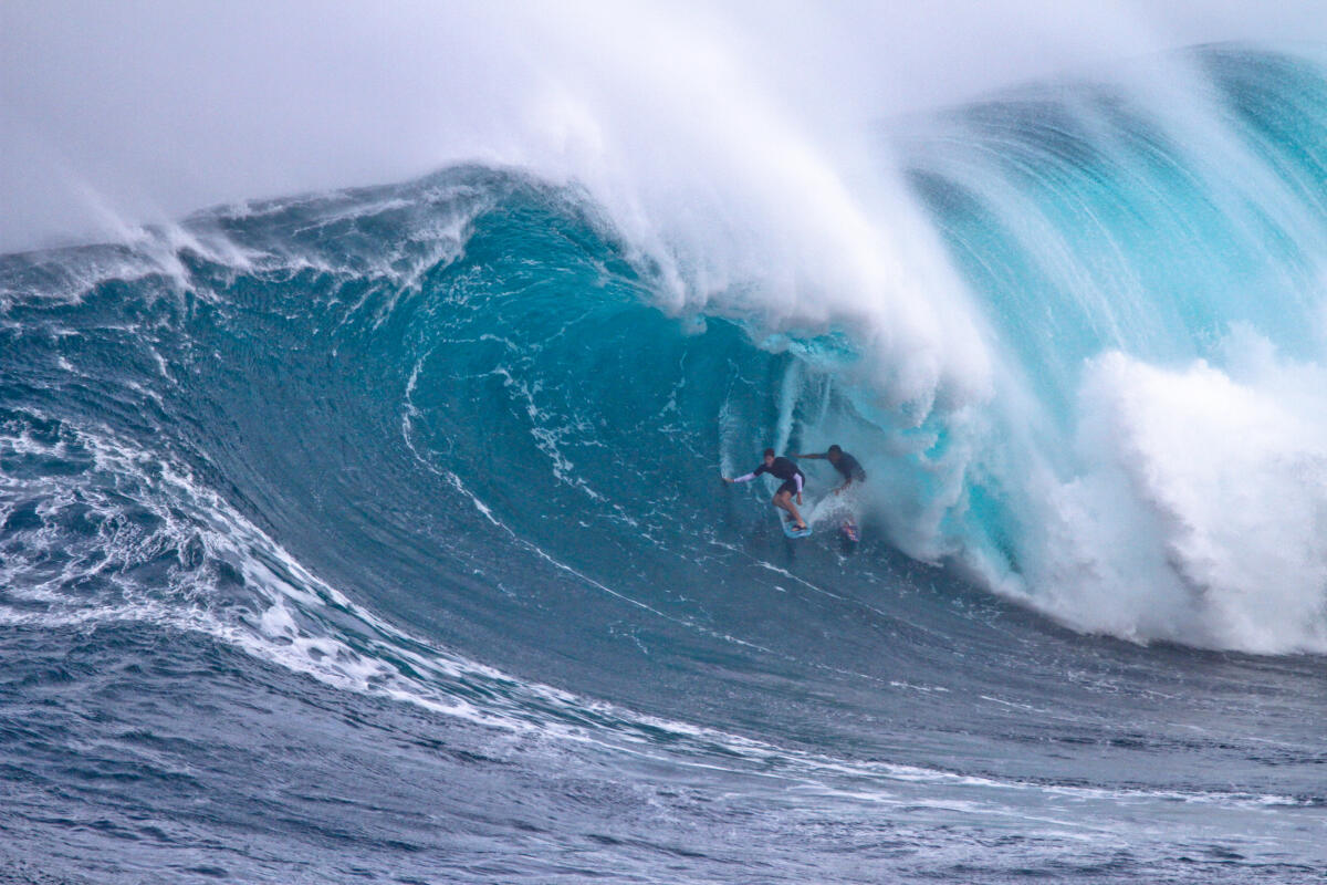 2020 XXL Biggest Wave Entry: Kai Lenny (with Nathan Florence) at Jaws 4