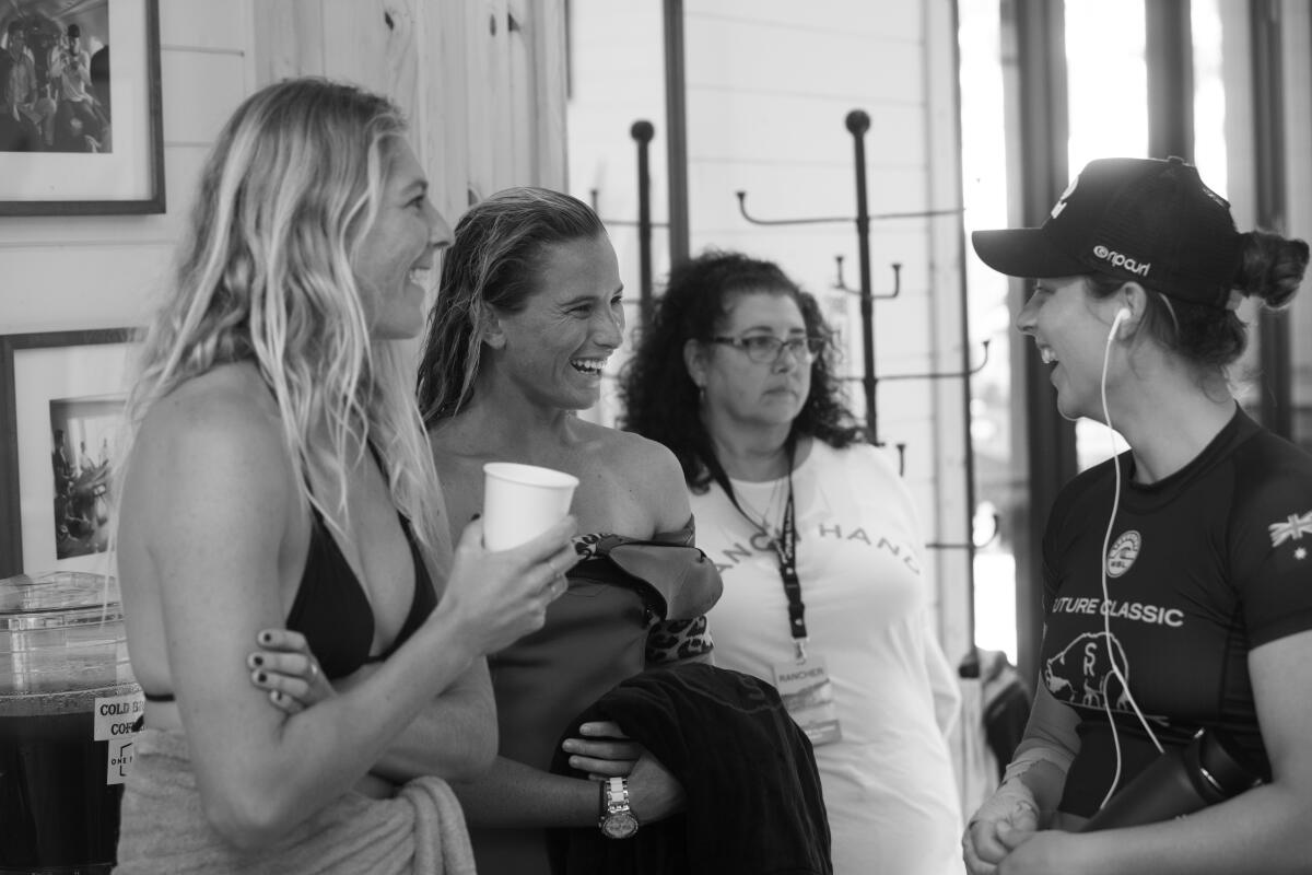 Steph Gilmore, Tyler Wright and Courtney Conlogue