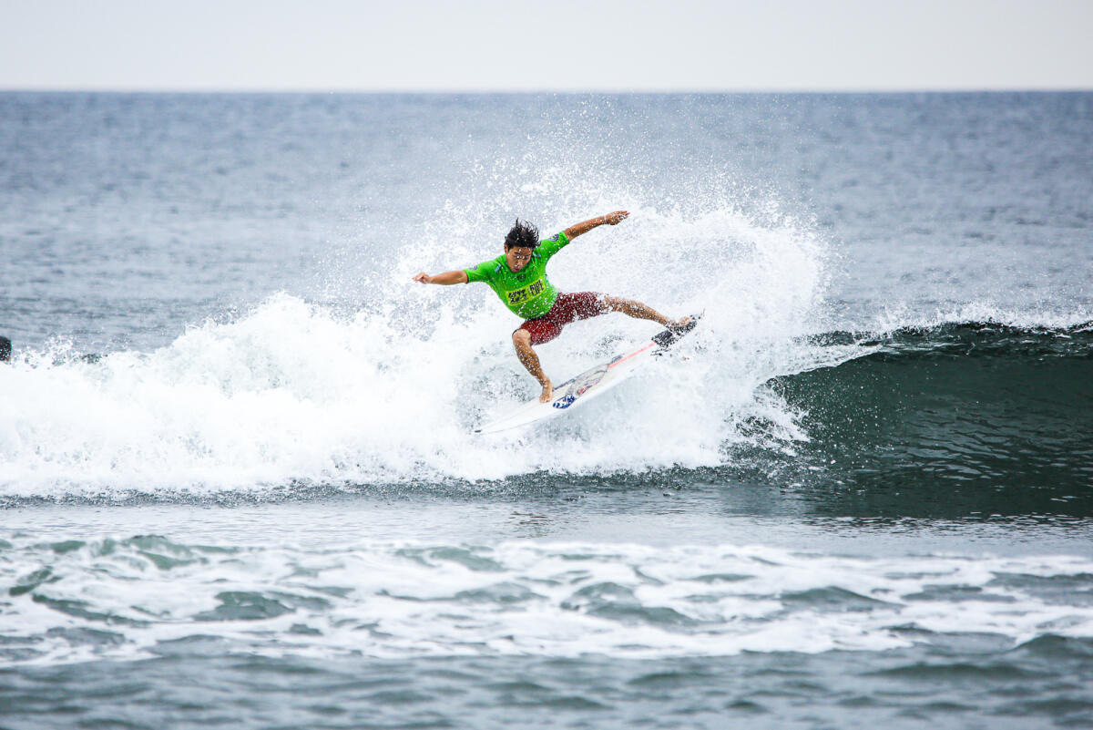 Tsukamato making the most of the small surf and earning his best QS finish to date.