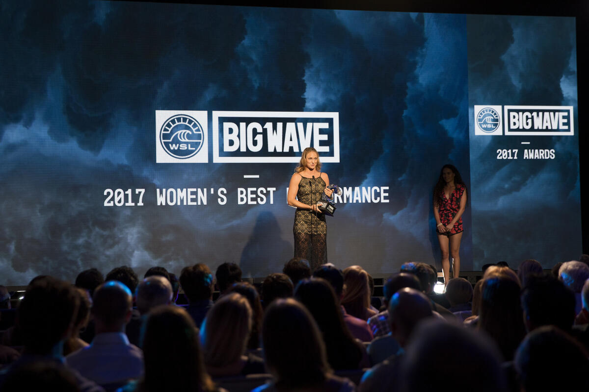 at the 2017 WSL Big Wave Awards.