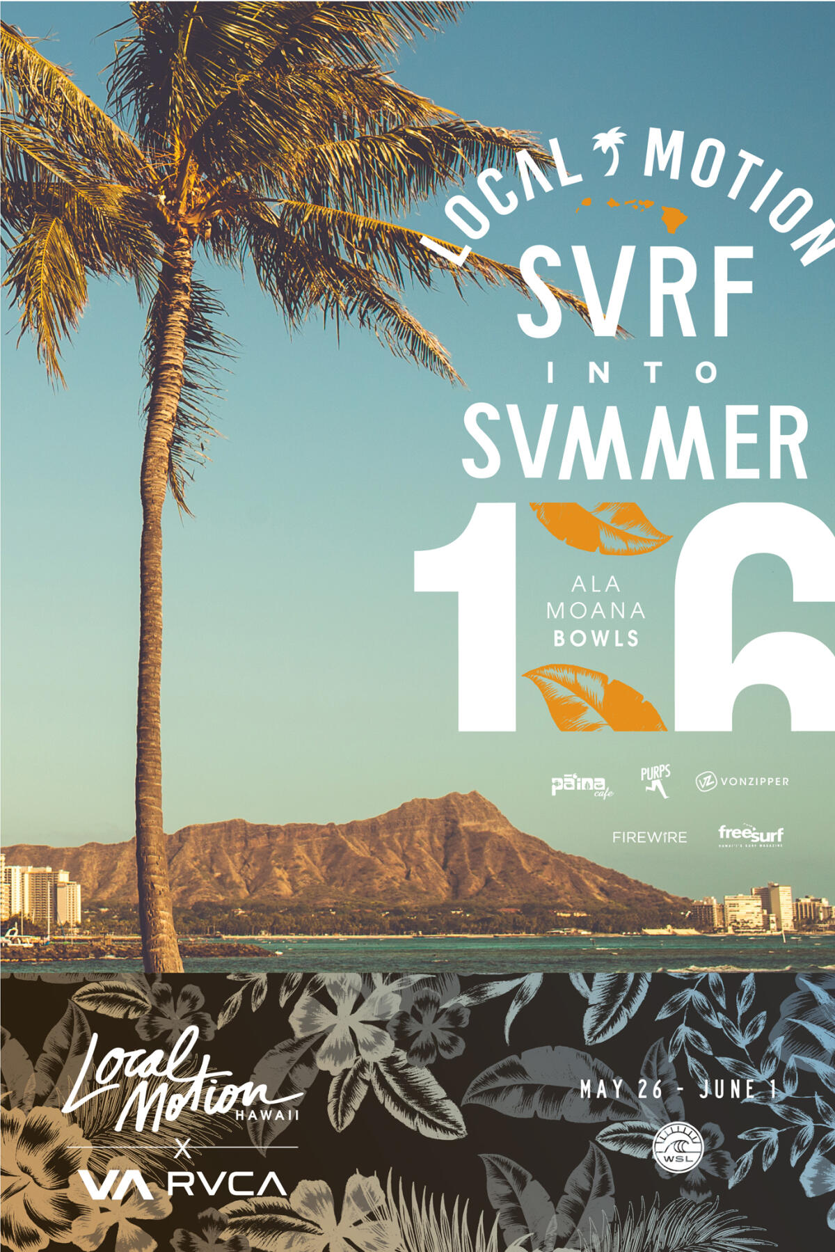 Local Motion Surf Into Summer Event Poster