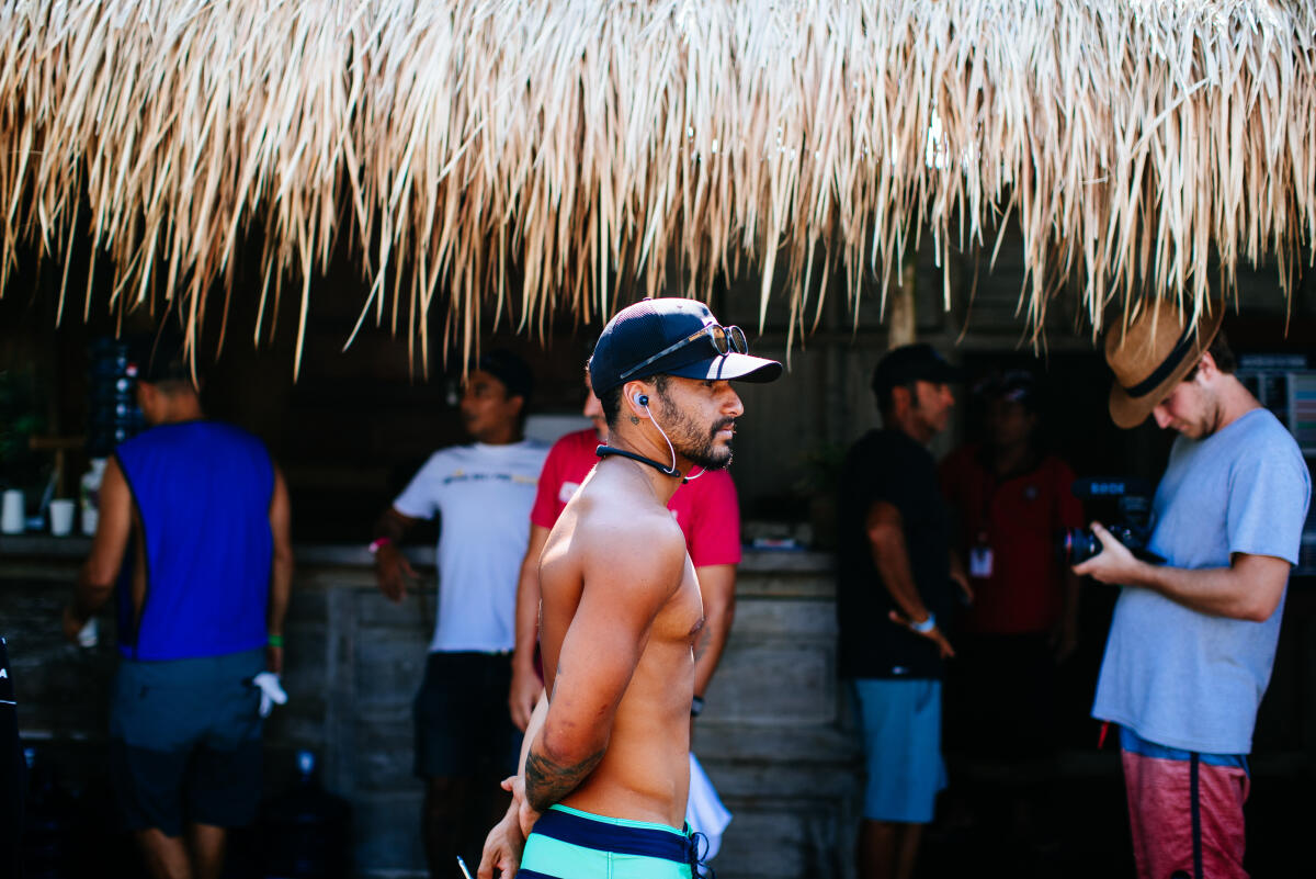 Italo Ferreira of Brazil prior to his Round 4 heat at the Corona Bali Protected, 2018.