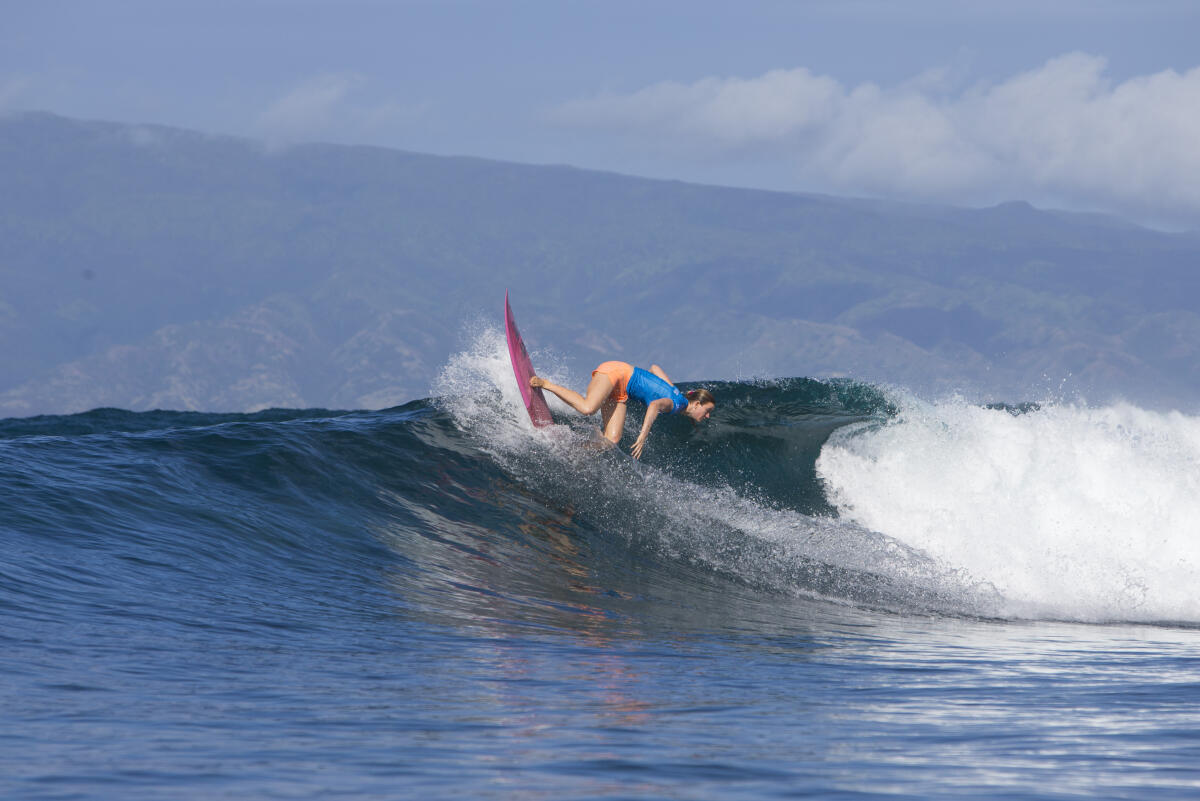 during the quarterfinals of the Maui Pro at Honolua Bay, Maui.