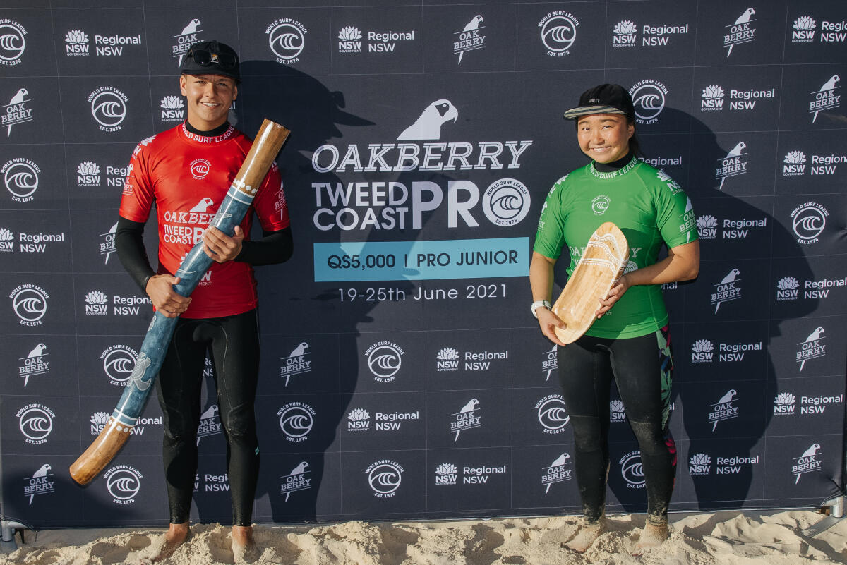 at the Oakberry Tweed Coast Pro Junior 2021 on June 20, 2021 in Tweed Heads New South Wales, Australia.
