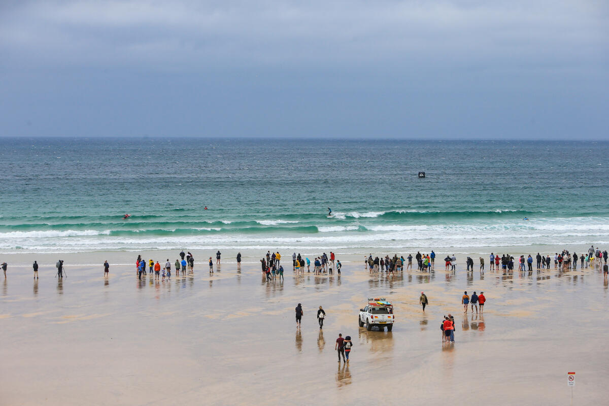 Line-up at Fistral Beach