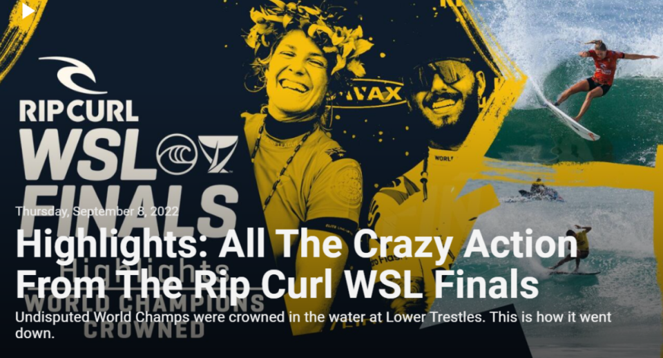2023 Filipe Toledo Poster: Rip Curl WSL Finals, 2022 – World Surf League